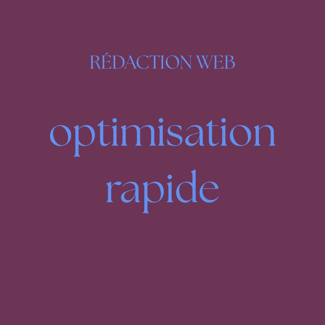 Optimisation rapide du site web
